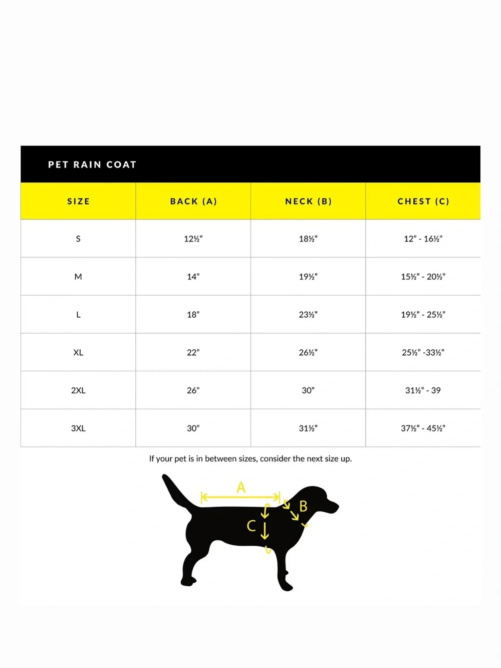 Body Glove Dog Raincoat, XX-Large, New with Tags, Waterproof, Bright Yellow